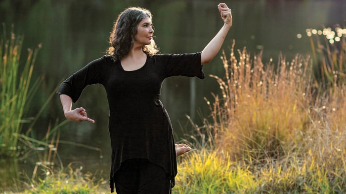 SARASVATI BIJASANA (STANDING) WITH KAPITTHA AND SUCHI MUDRAS