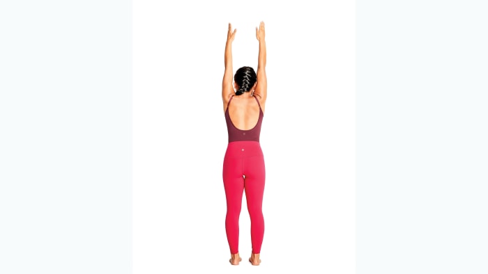 To feel the normal scapular movement, reach up as though grabbing something high on a shelf.